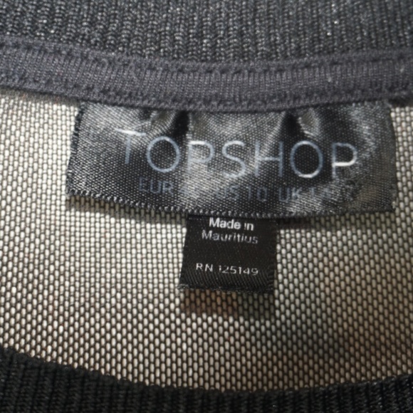 Topshop Mesh T-Shirt in Black - Picture 5 of 7